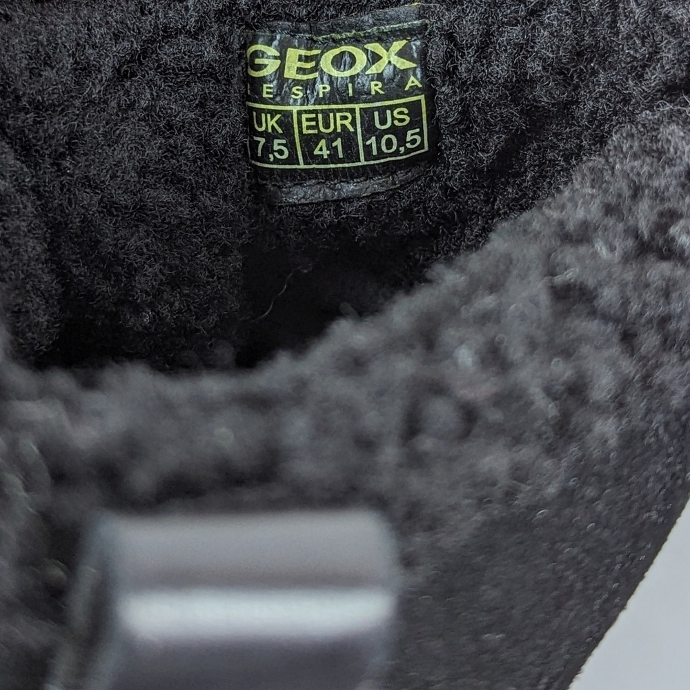 Geox Nevegal Amphibiox Waterproof Leather Combat Ankle Boot Black EU41 10.5 NIB - Picture 11 of 14